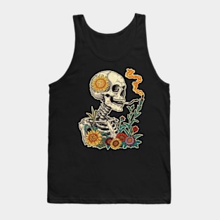 skeleton smoking chillin Tank Top